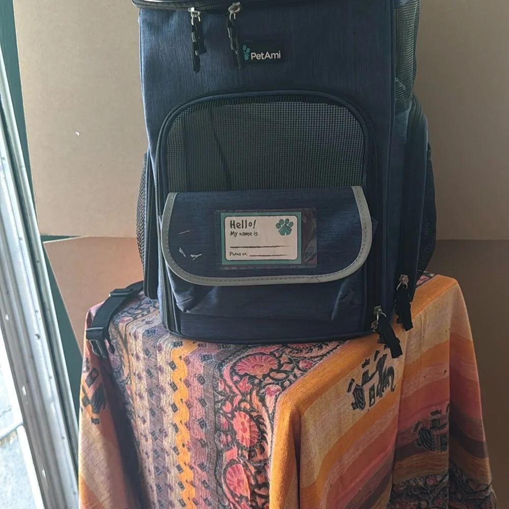 Gray Dog Carrier Backpack